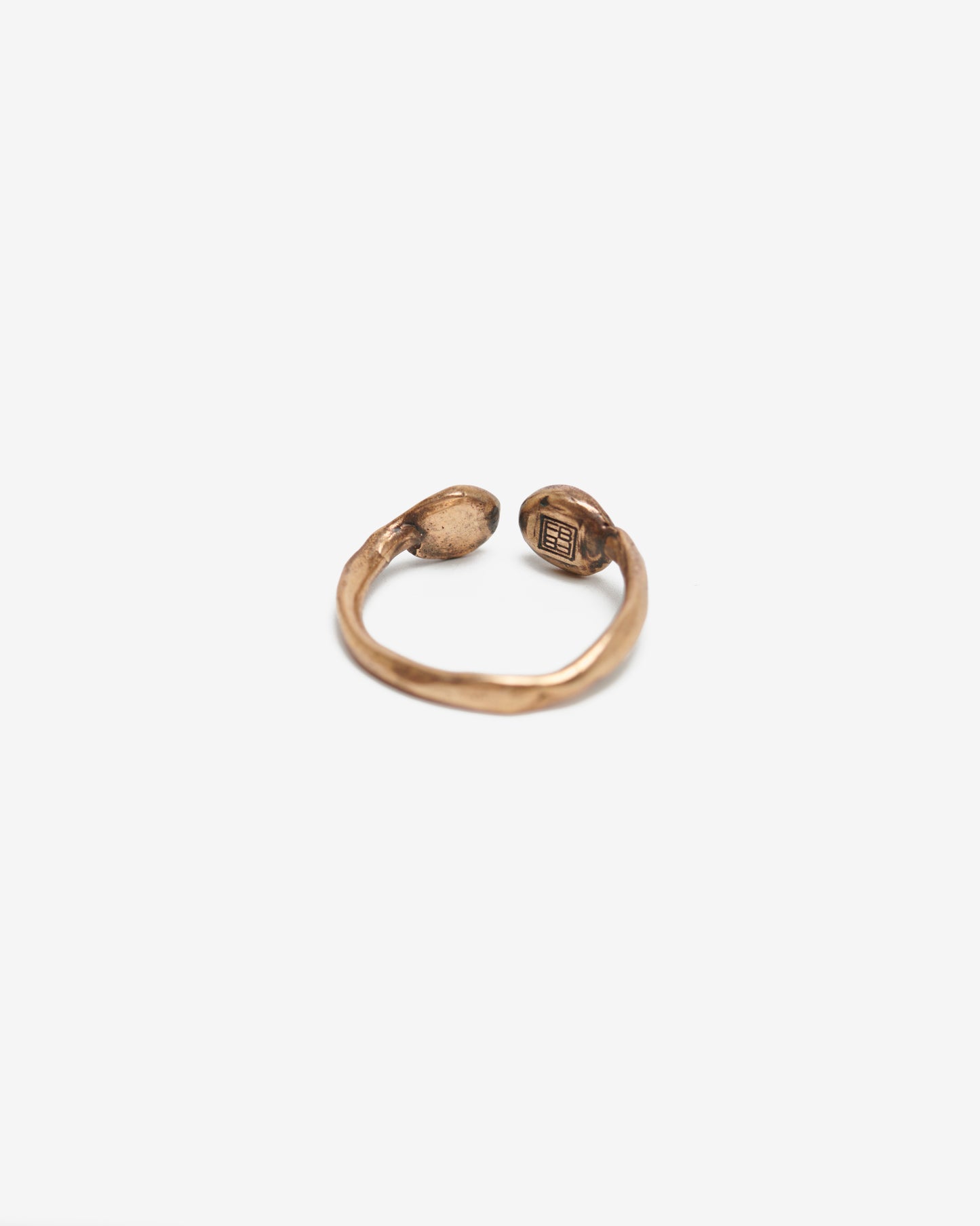 Fedina doppio dendrite grande zirconi bronzo