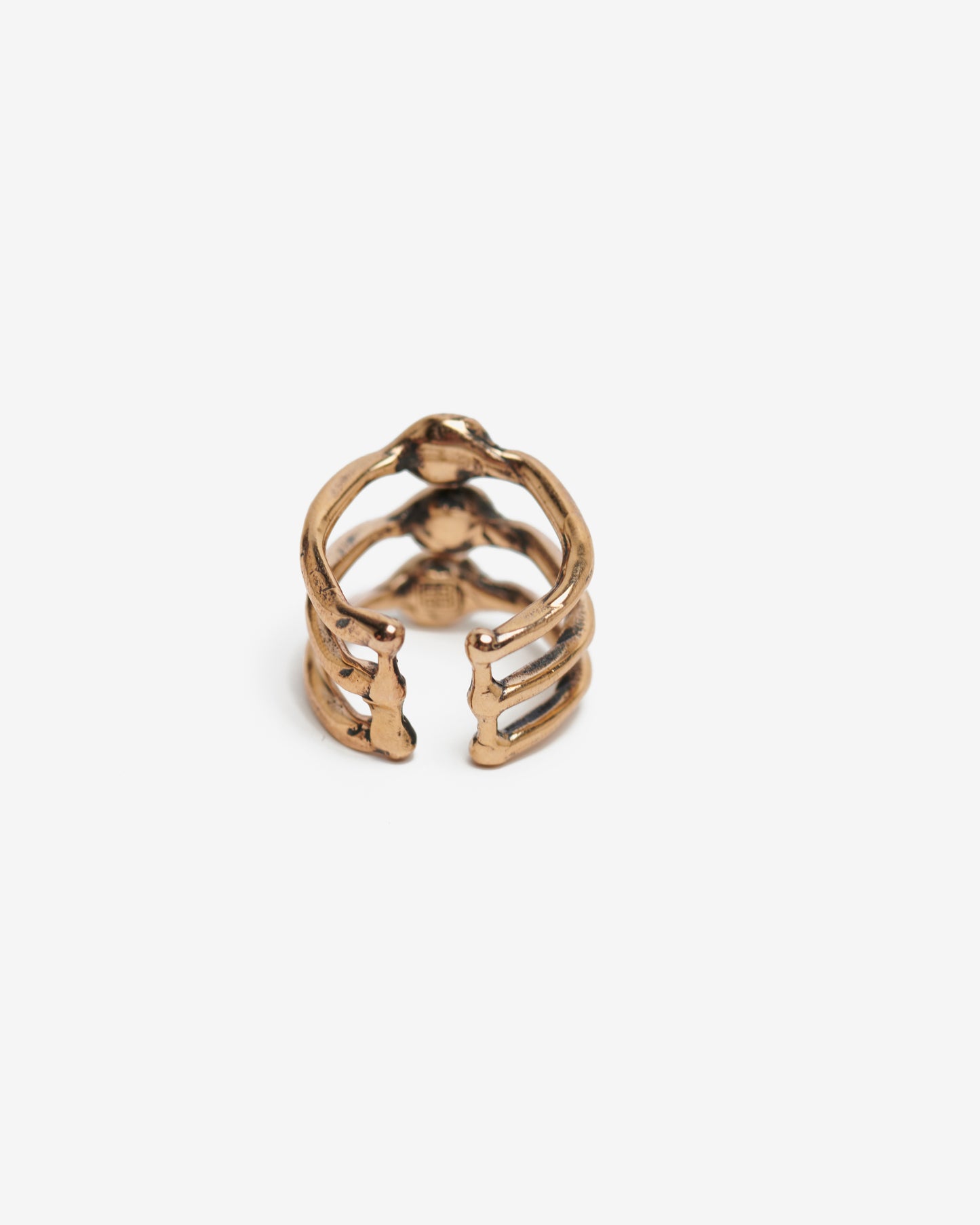 Anello tris dendrite bronzo