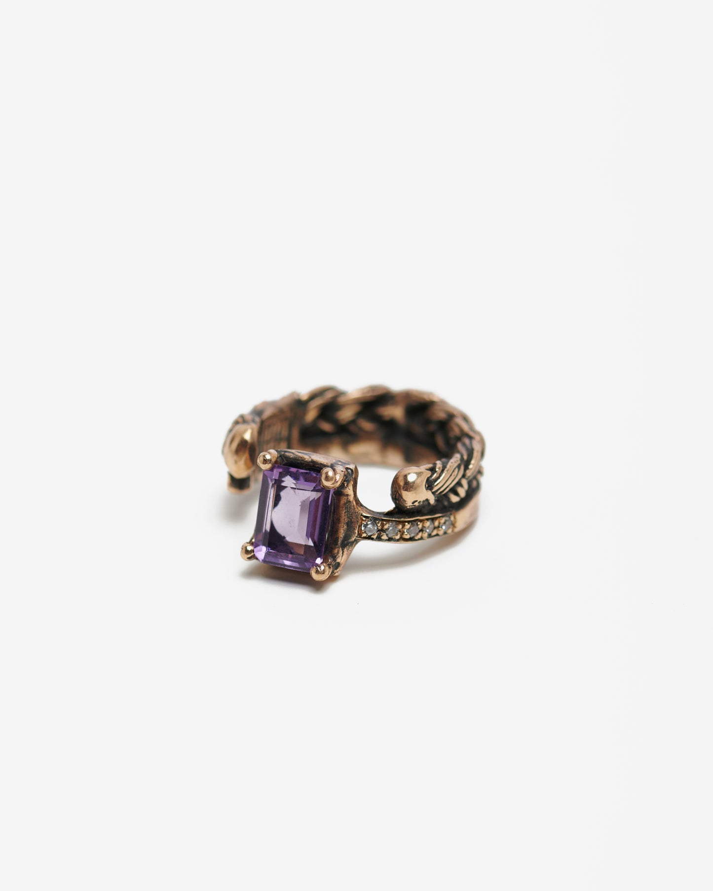 Anello Unsolitaire bronzo