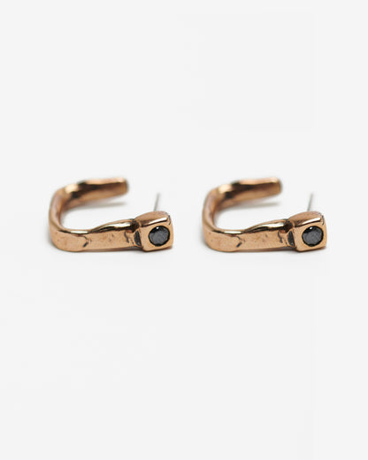 Orecchini cerchi druide bronzo