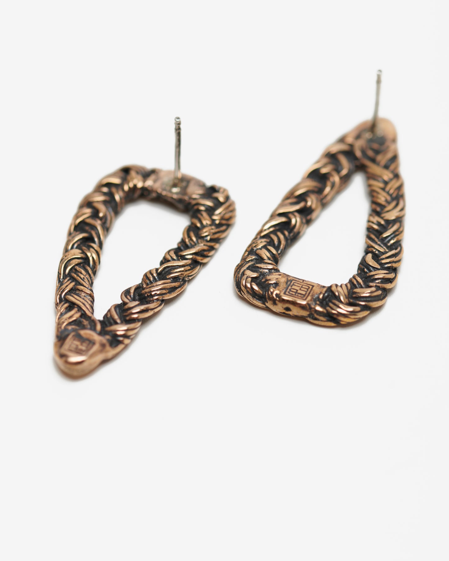 Orecchini triangoli liaisons bronzo