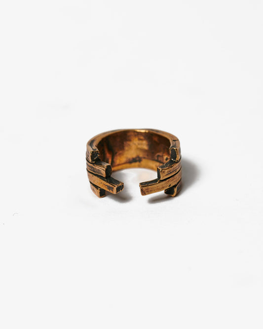 Anello quadruplo ecg bronzo
