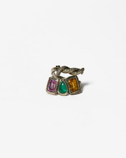 Anello nodo arcobaleno argento