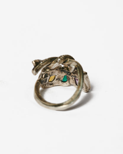 Anello nodo arcobaleno argento