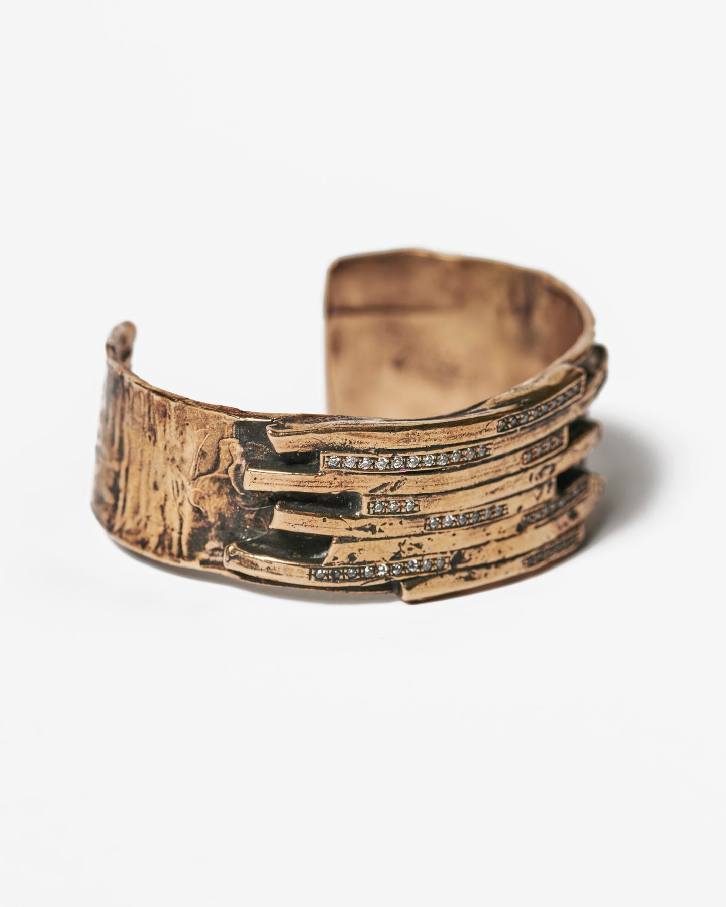 Bracciale ECG bronzo e zirconi