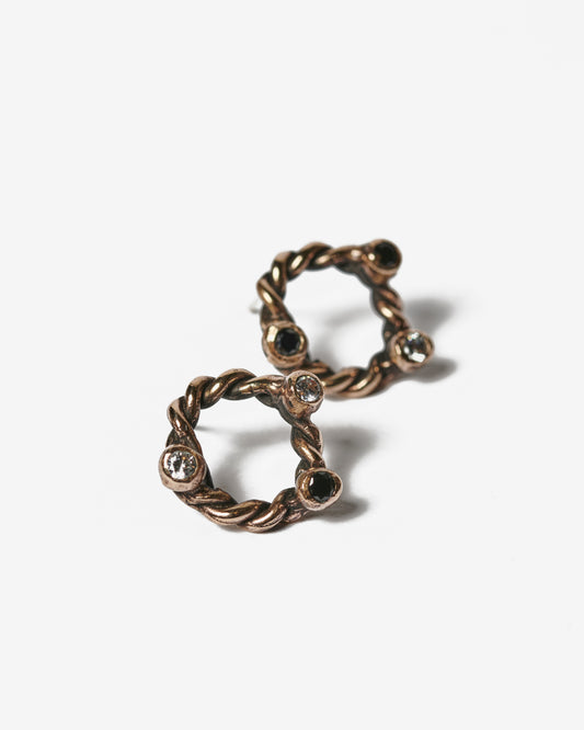 Orecchini round Dna | bronzo