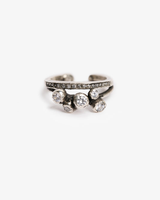 Anello Haneda argento e zirconi luxury