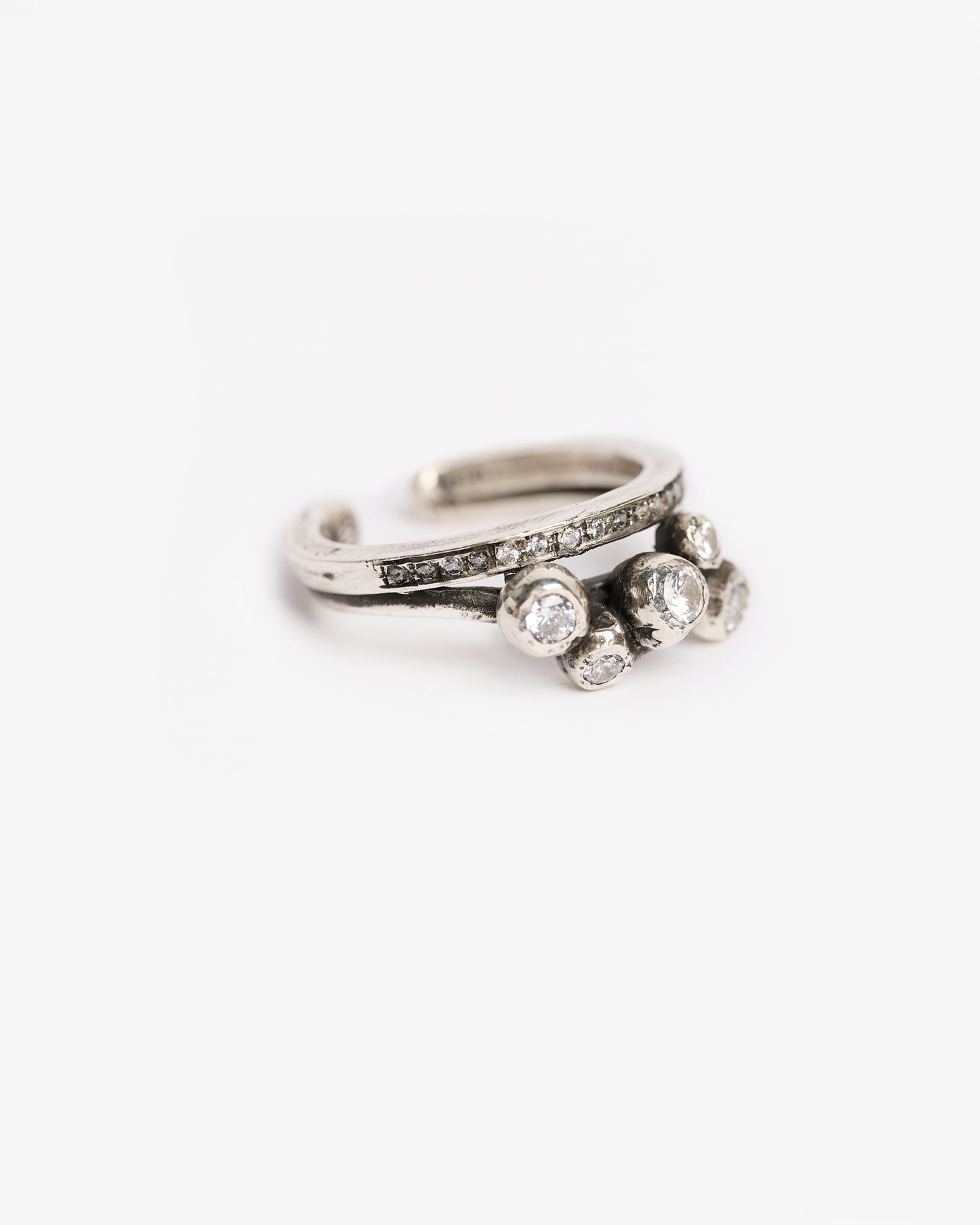 Anello Haneda argento e zirconi luxury