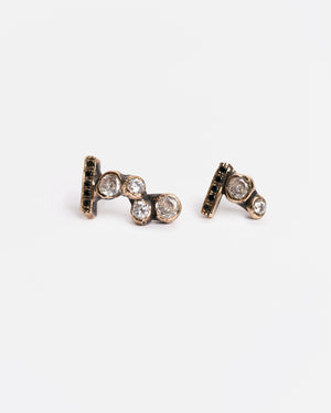 Orecchini mini haneda bronzo e zirconi