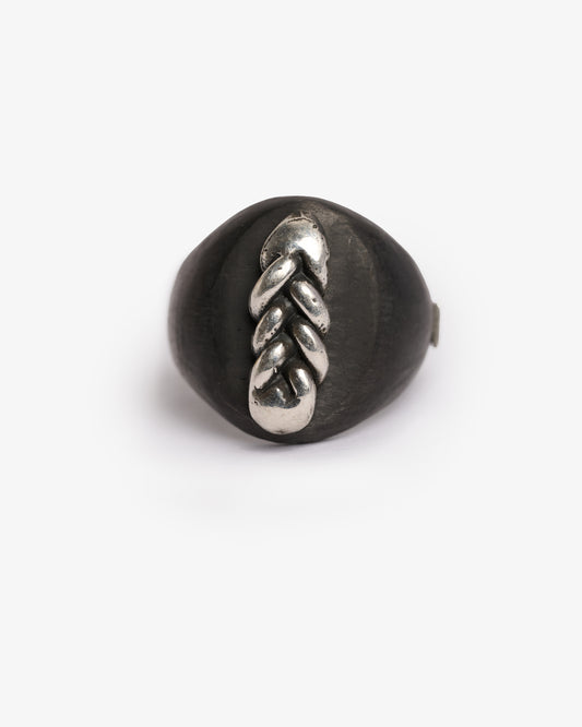 Chevalière da vinci black argento