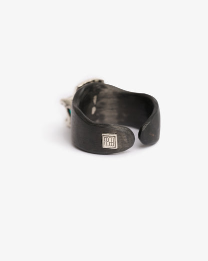 Anello fascia changi black argento zirconi