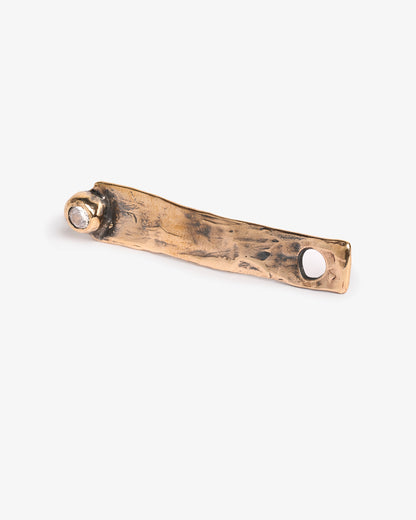 Orecchino rettangolo jfk bronzo
