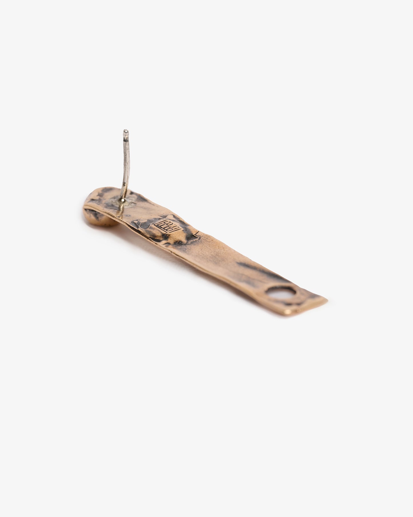 Orecchino rettangolo jfk bronzo