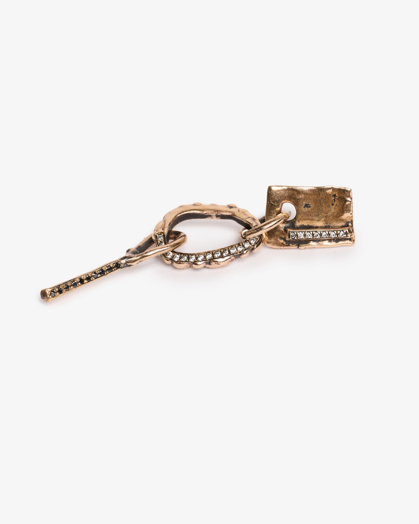 Maglia barretta bronzo e zirconi