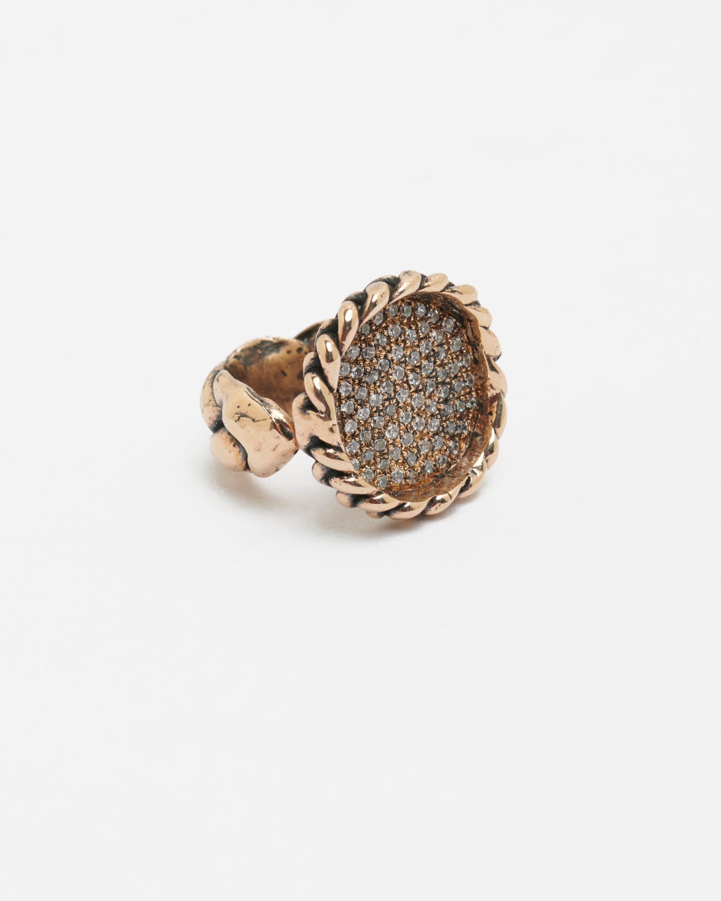 Chevalière treccia zada Luxury bronzo