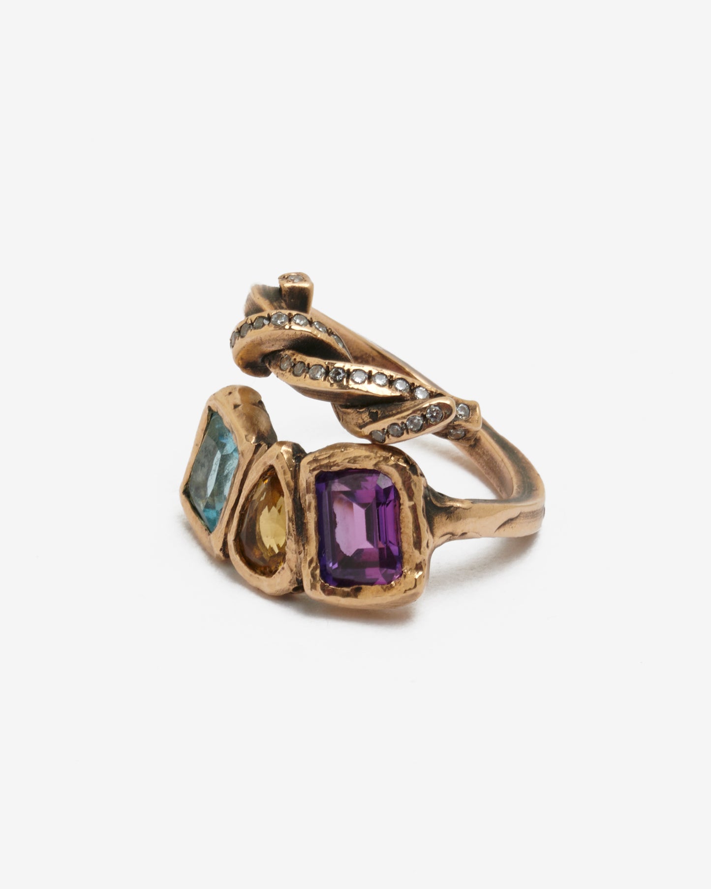 Anello nodo arcobaleno bronzo