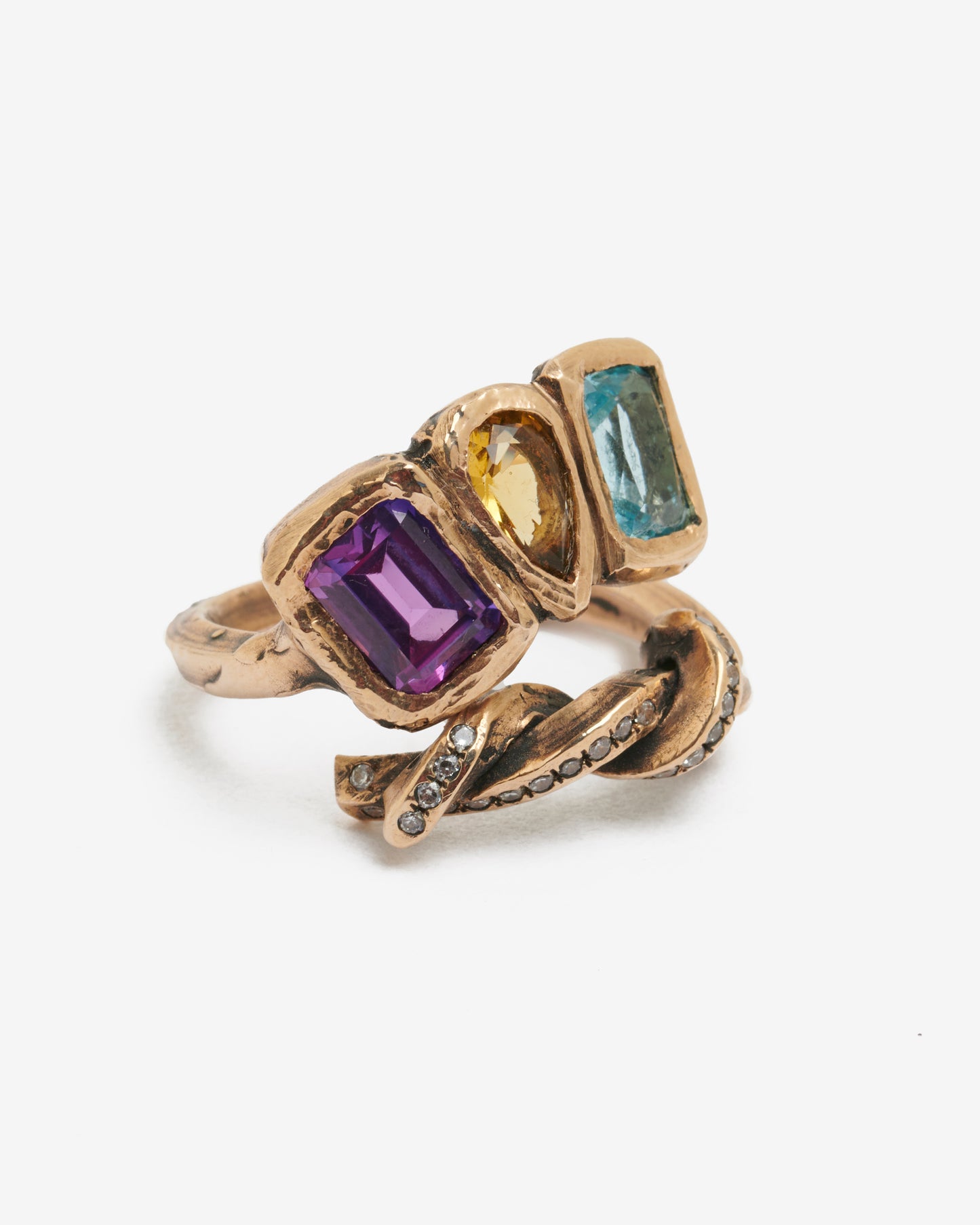 Anello nodo arcobaleno bronzo