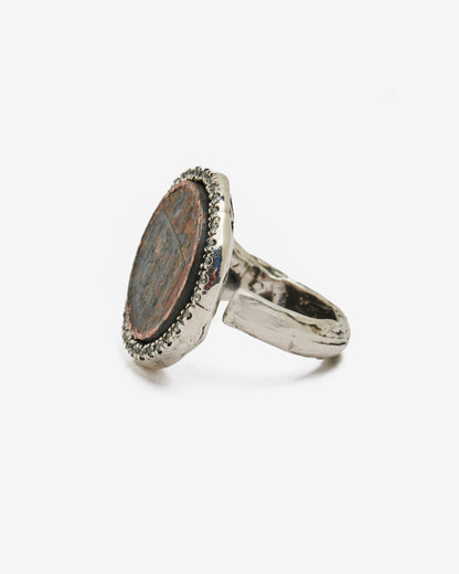Chevalière V zada luxury argento