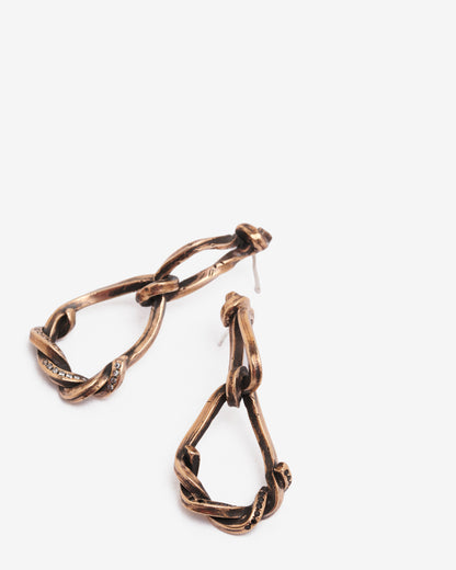 Orecchini doppio nodo liaisons bronzo