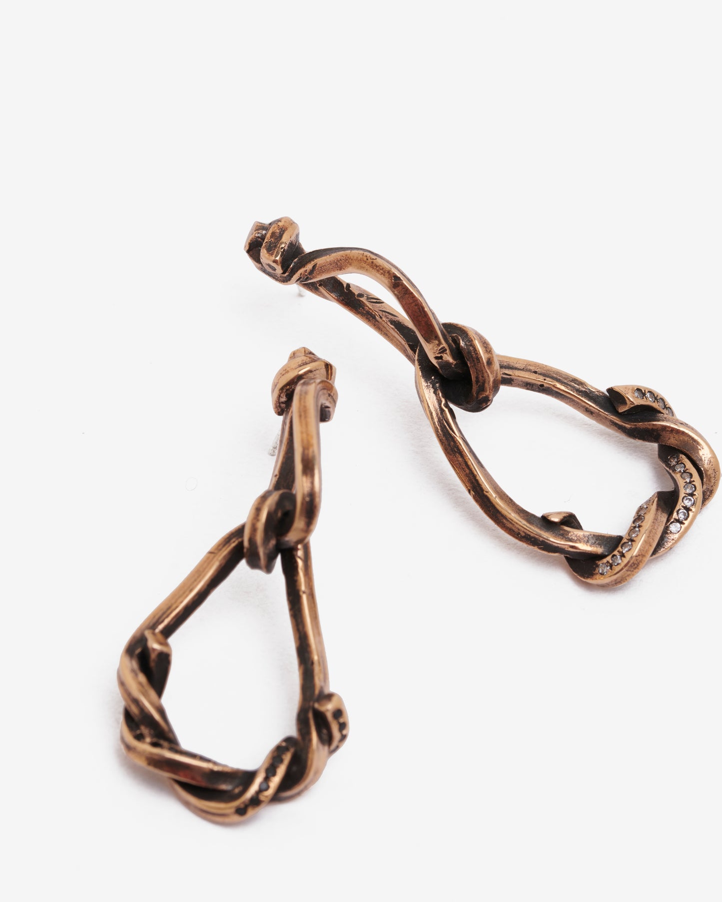 Orecchini doppio nodo liaisons bronzo
