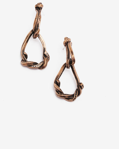 Orecchini doppio nodo liaisons bronzo