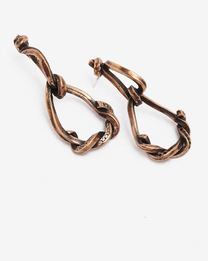 Orecchini doppio nodo liaisons bronzo