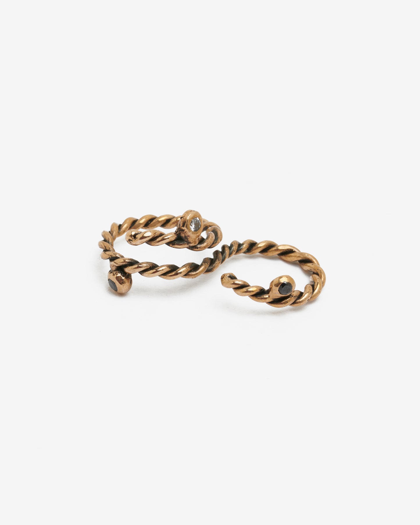 Anello doppio dna bronzo