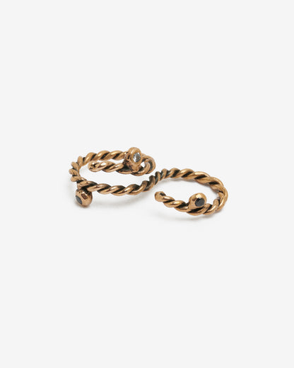 Anello doppio dna bronzo