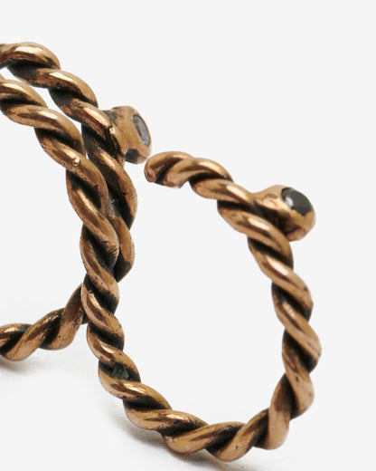 Anello doppio dna bronzo