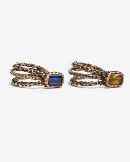 Orecchini Masai Mara oseki bronzo zirconi luxury