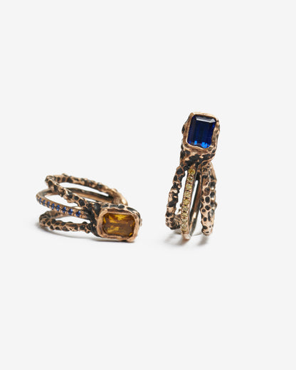 Orecchini Masai Mara oseki bronzo zirconi luxury