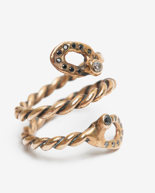 Anello spirale diploid bronzo