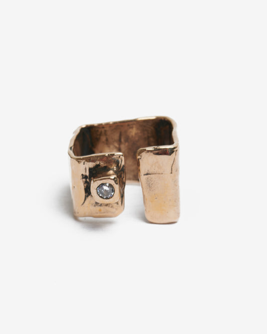 Anello lastra druide bronzo