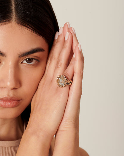 Chevalière treccia zada Luxury bronzo