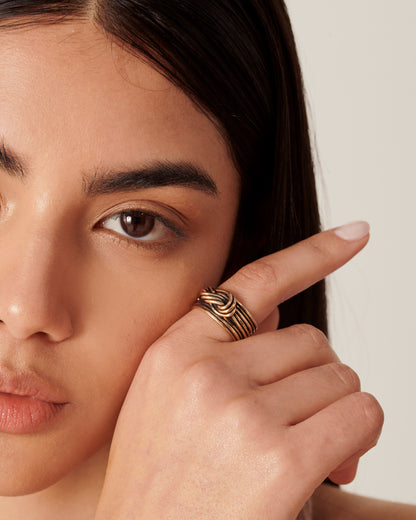 Anello fascia con nodo bronzo