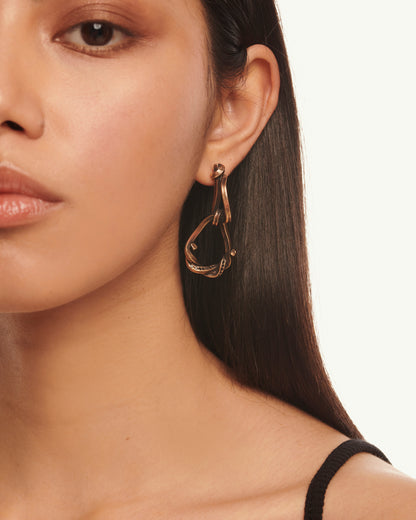Orecchini doppio nodo liaisons bronzo