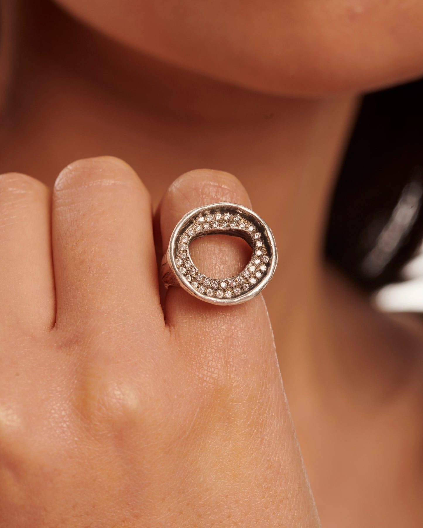 Chevalière zada luxury argento