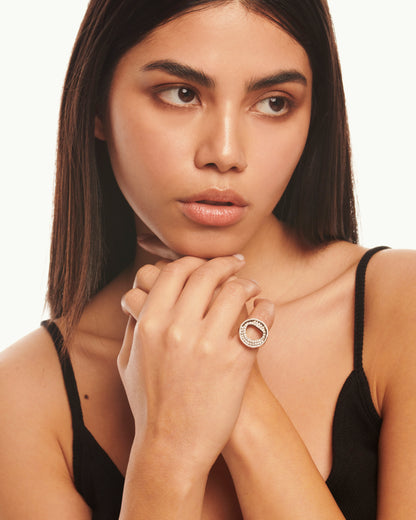 Chevalière zada luxury argento