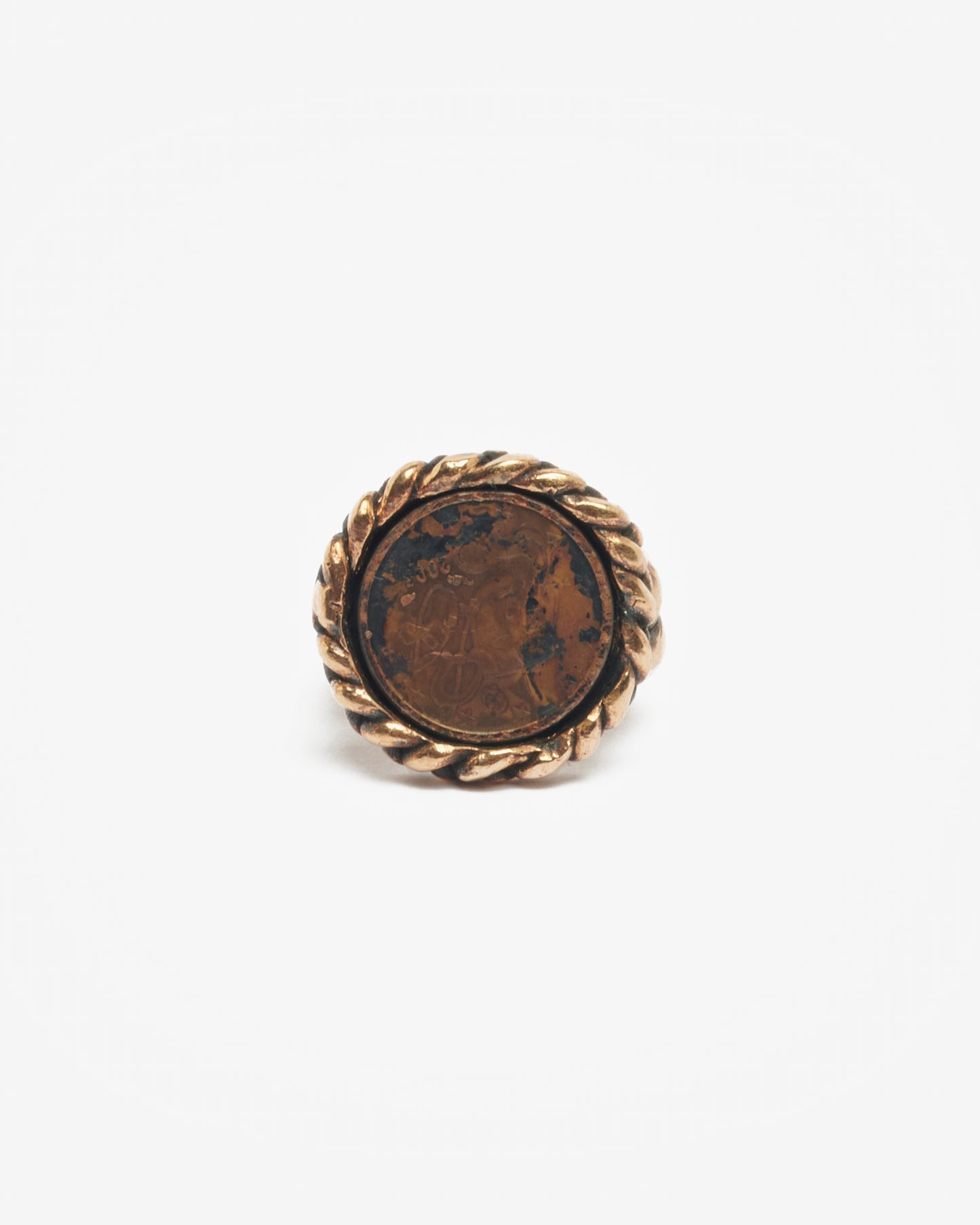 Chevalière treccia zada bronzo