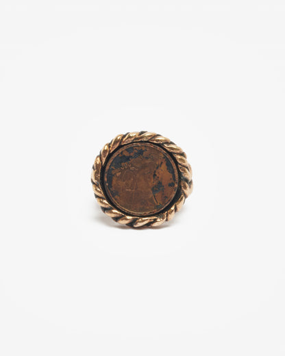 Chevalière treccia zada bronzo