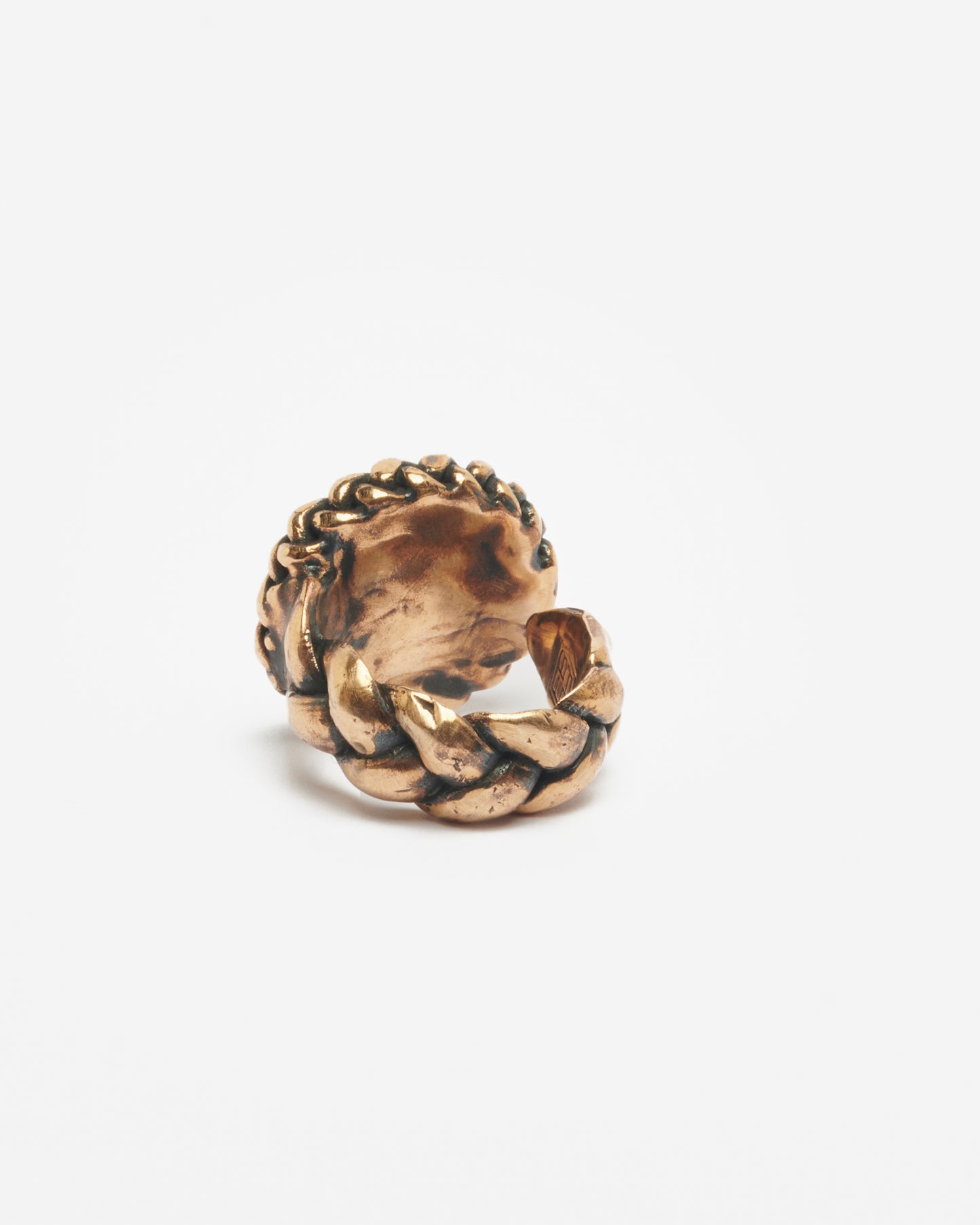 Chevalière treccia zada bronzo