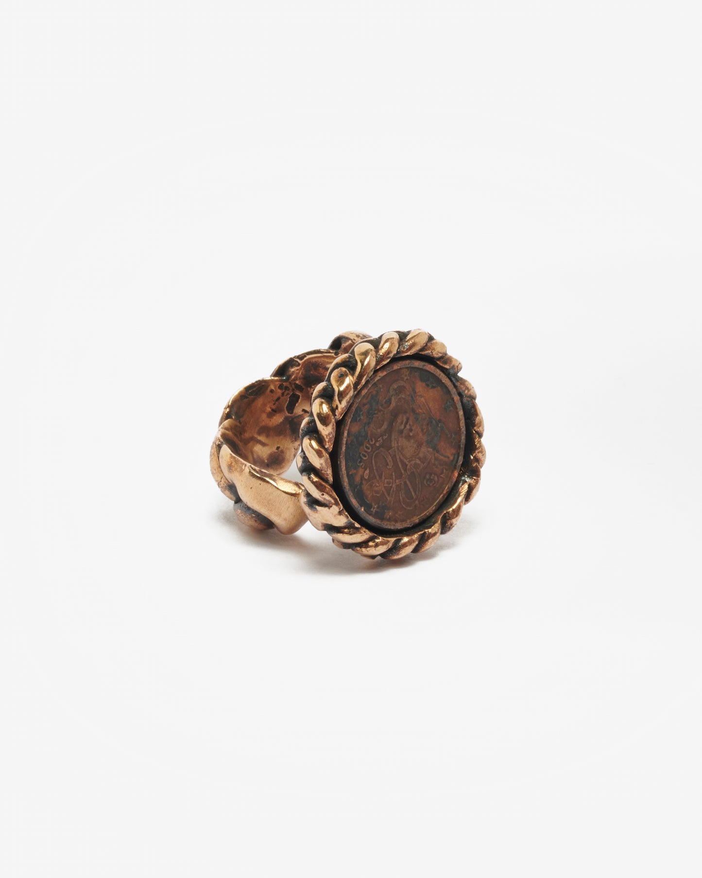 Chevalière treccia zada bronzo