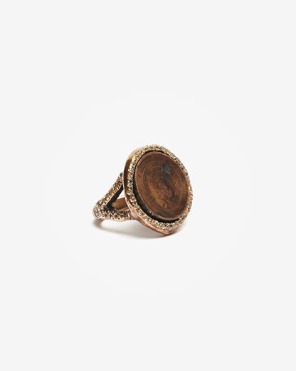 Chevalière V zada luxury bronzo