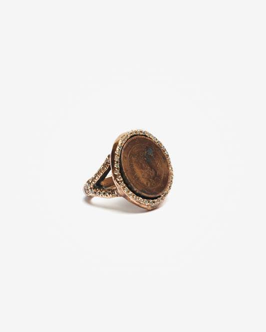 Chevalière V zada luxury bronzo