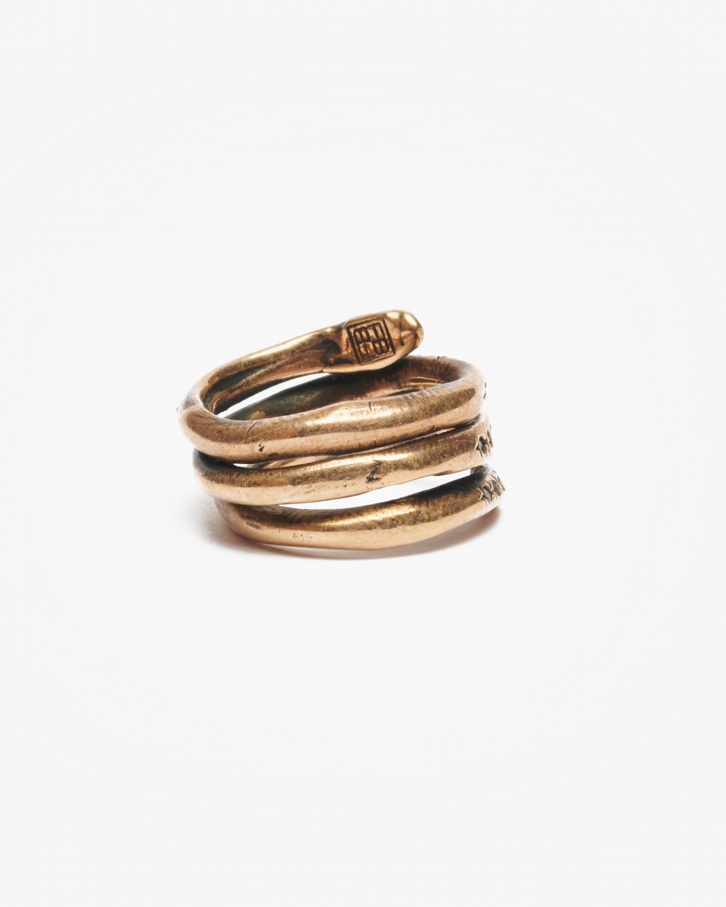 Anello spirale wanderlust bronzo e zirconi