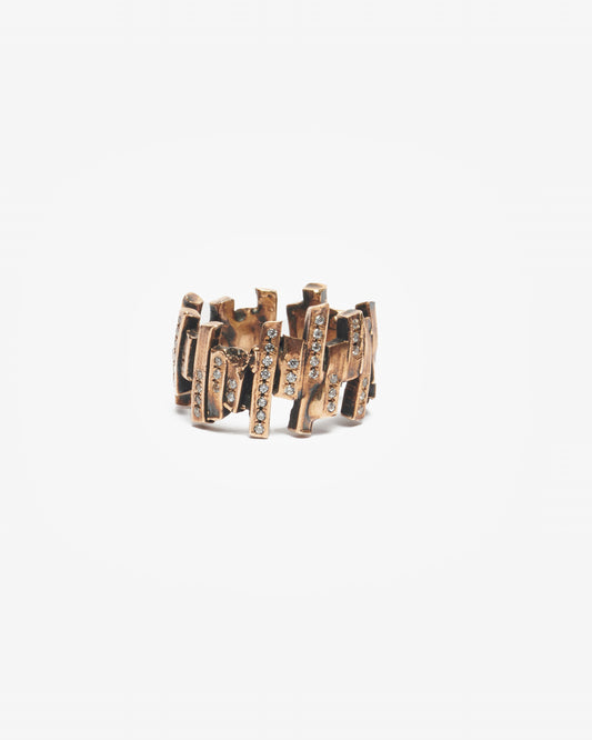Anello Wanderlust bronzo e zirconi
