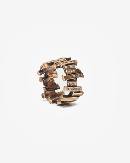 Anello Wanderlust bronzo e zirconi