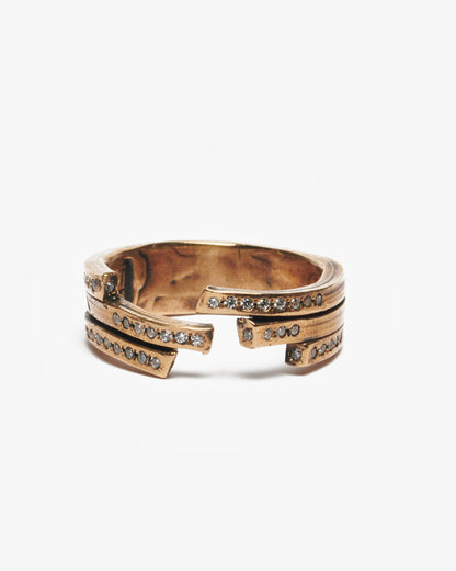 Anello triplo ecg bronzo