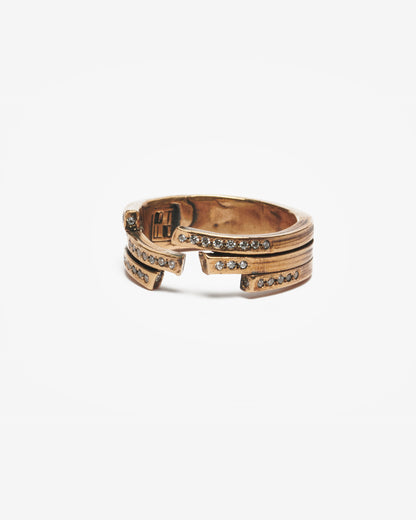 Anello triplo ecg bronzo