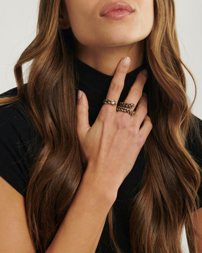 Anello mezzo baffo bronzo